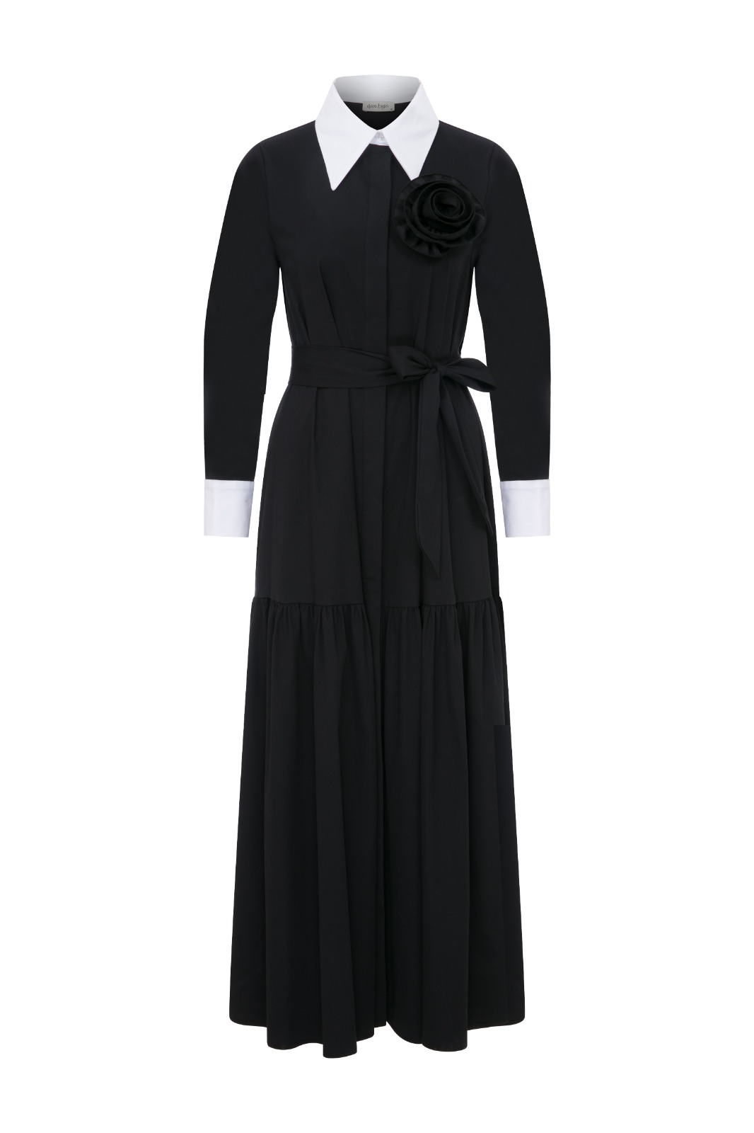 MAGGI Poplin Oversized Black Dress